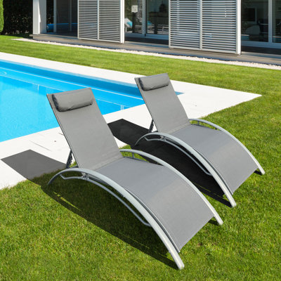 Horace Outdoor Metal Single chaise with Cushions