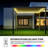 Motorized Louvered Aluminum Pergola With LED Light, Electric Screen And Solar Rain Sensor-127714956