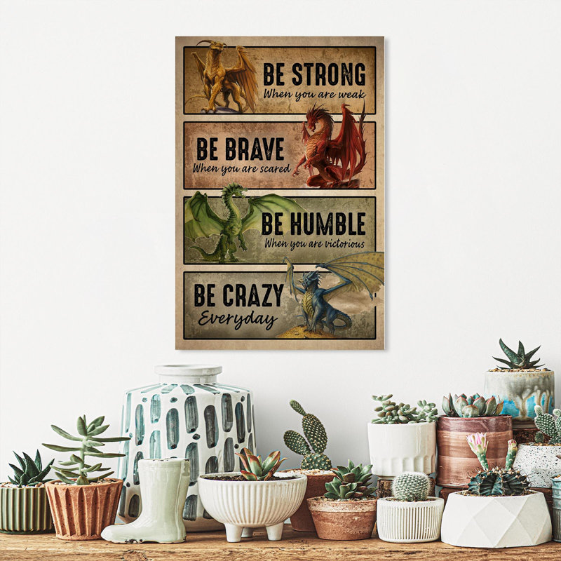«Dragons Be All Great», impression sur toile tendue, H 20 po x l 16 po x P 1,25 po