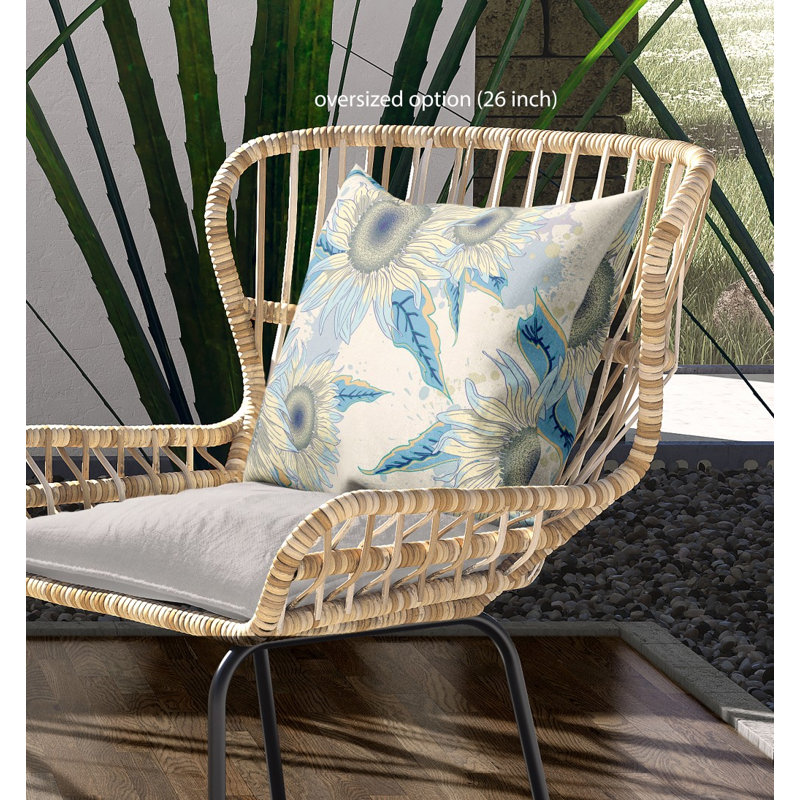 Coussin 20 po x 20 po, Beige / Jaune