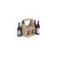 Oak Effect 4 Beer Bottle Carrier with Bottle Opener