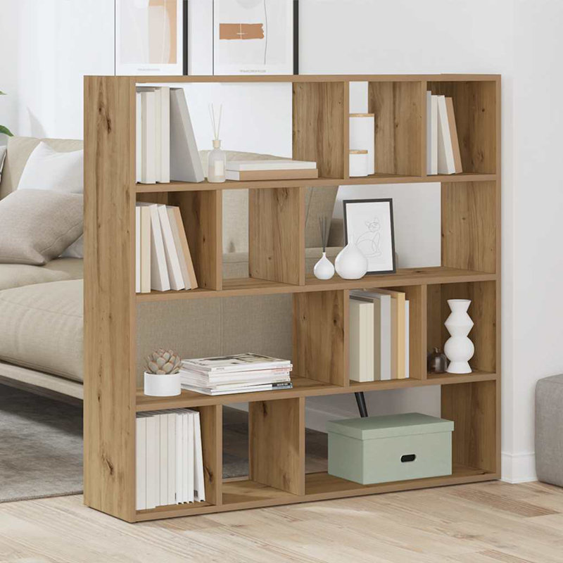 Adwin 102cm H x 105cm W Bookcase, Artisan Oak