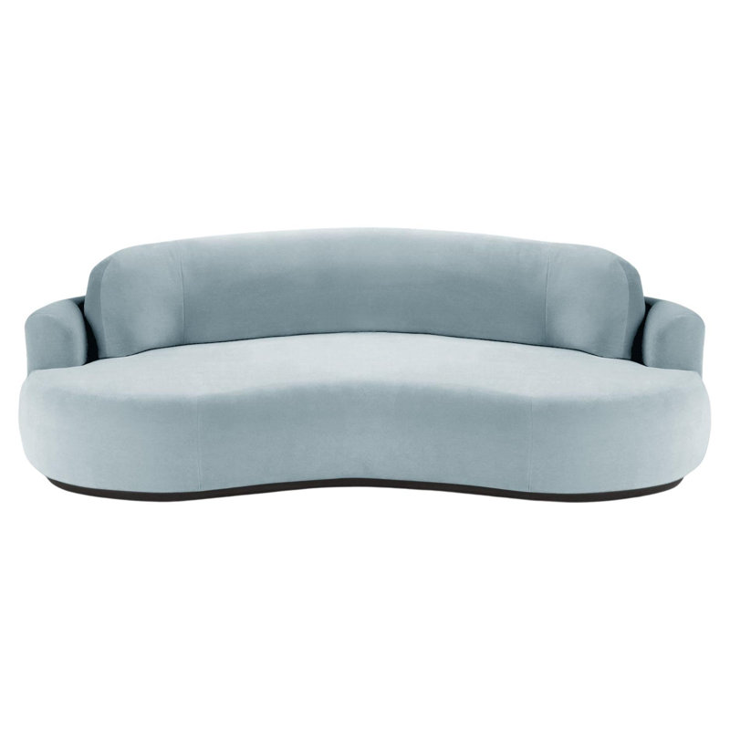 Canapé Nless, H 31 po x l 118 po x P 52 po, Noir, Velours Paris Safira