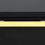 Black And Gold Nightstand With Two Spacious Elegant Drawers - Bedroom Modern 2 Storage Elegance-1092143126