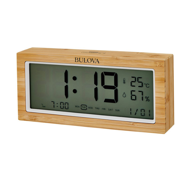 Bulova B1375 Brookside LCD Alarm Clock