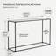 Console en verre 47 po
