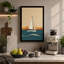 Sailboat at Calm Waters Minimalist - Wrapped Canvas-2051011388-2051011390
