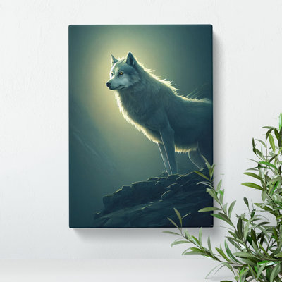 Wolf Upon The Rock - Wrapped Canvas