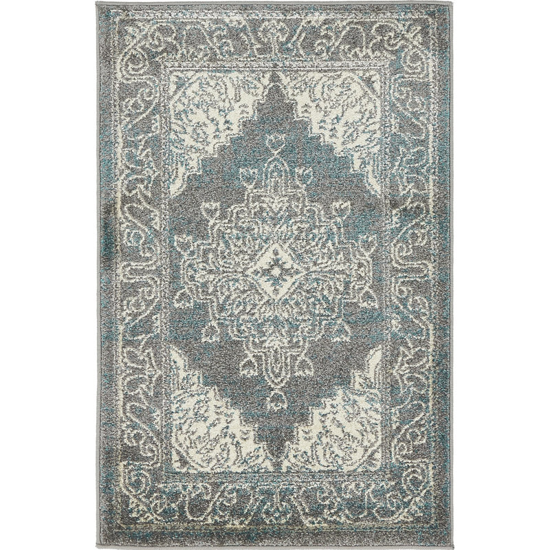 Tapis oriental gris Redick, Rectangle 2 pi x 3 pi 1 po