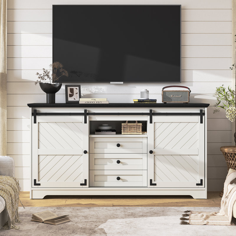 White Manufactured Wood Sideboard Cabinet