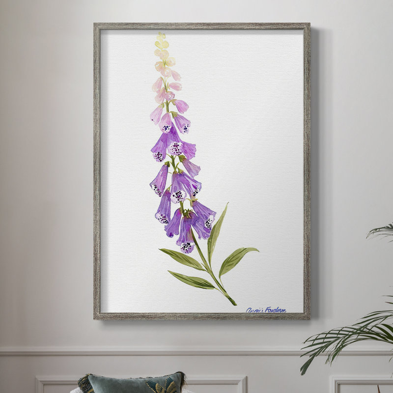 Reproduction encadrée Annie's Foxglove II - bois massif, H 11 po x l 9 po