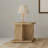 Cube-Style Square End Table – Mango Finish – Open Design