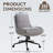 Oliver Modern Armless Office Chair - Dark Gray Boucle Performance Fabric-970273308