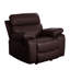 Fauteuil inclinable manuel en cuir véritable de 40 po de largeur Mose-52896162