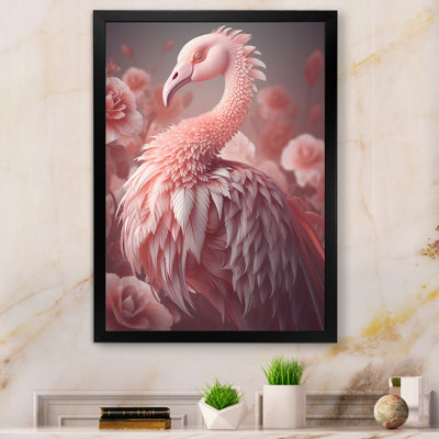 «Pink Flamino», photographie sur toile encadrée