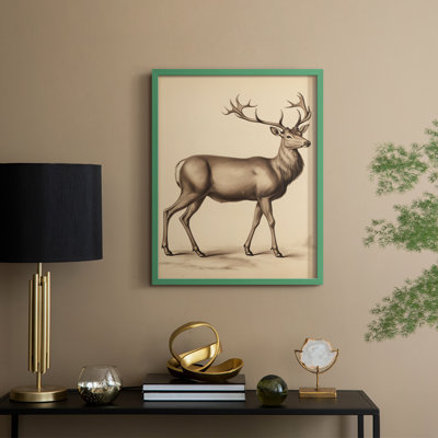 «Vintage Animal Print», reproduction encadrée en bois massif