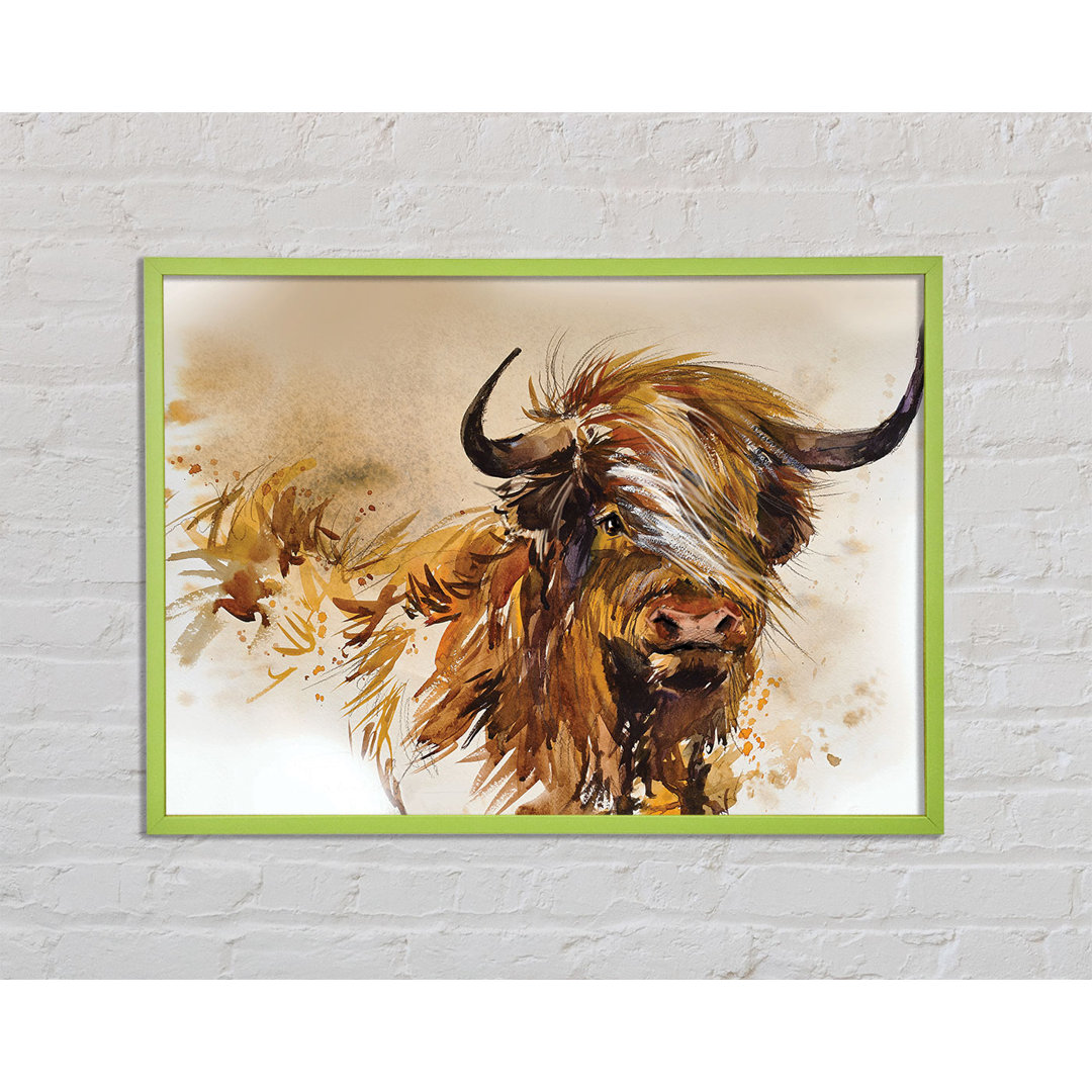 Gerahmtes Leinwandbild The Highland Cow