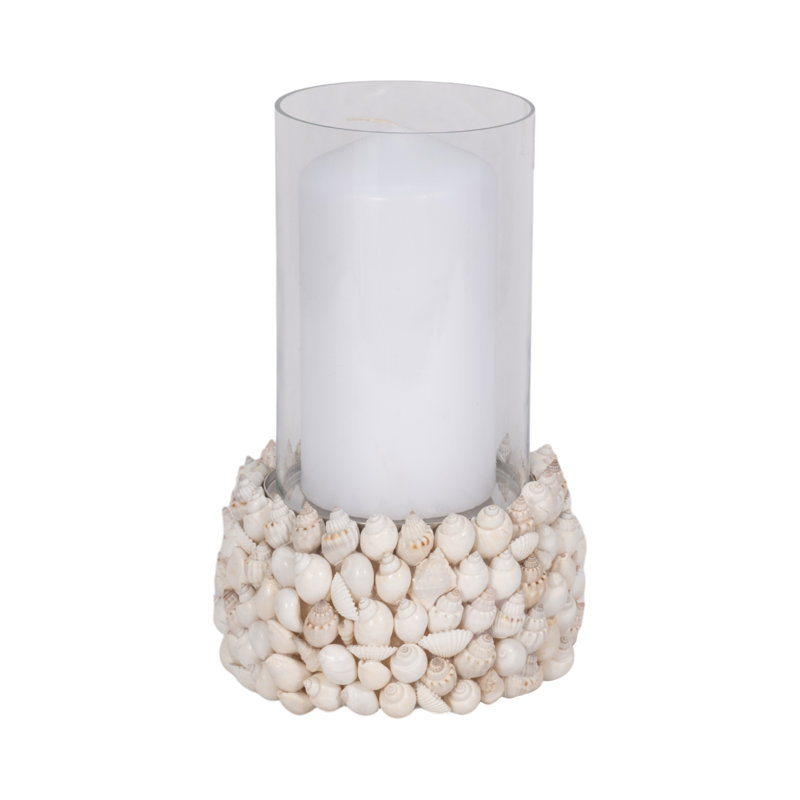 Porte-bougie Shell, H 9 po x l 6 po x P 6 po