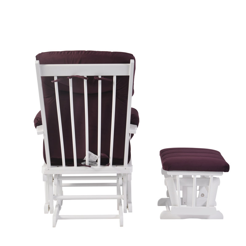 Fauteuil oscillant avec repose-pieds Dake, Blanc