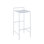 Tabouret de bar à dossier bas en métal blanc de 29,5 po de hauteur avec siège intégré Svelte Minimalist
