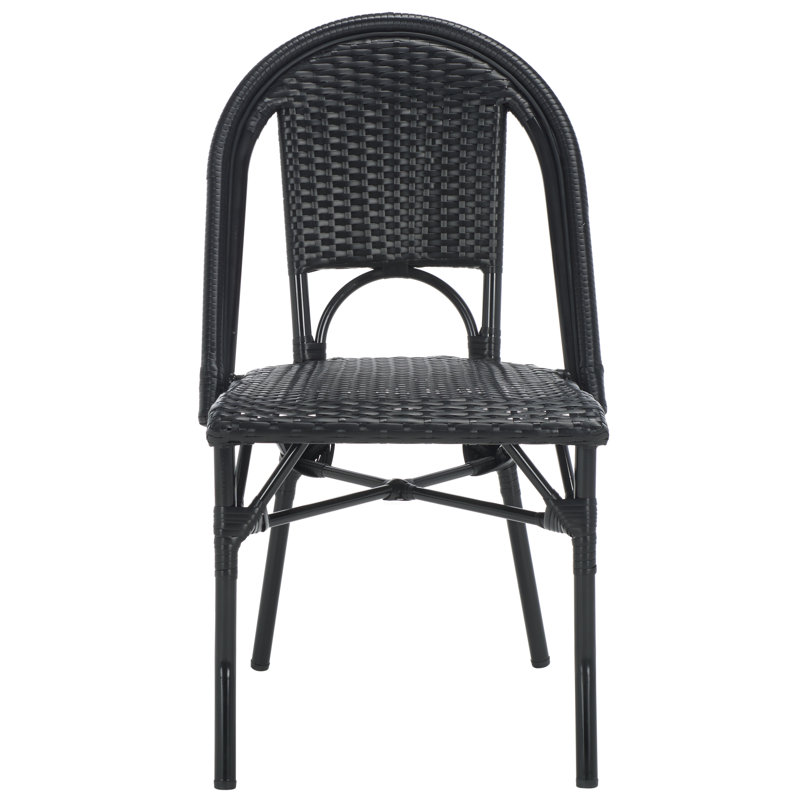 Torino Outdoor Dining Side Chair, Black/Black