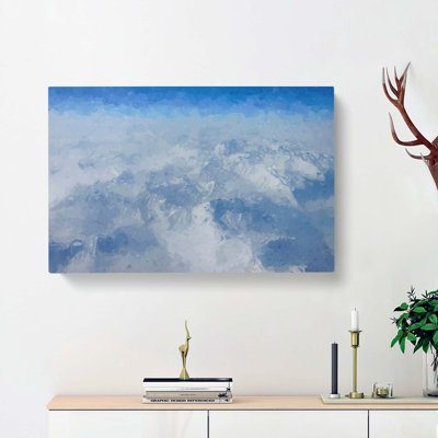 View of the Alaskan Mountains in Abstract - Wrapped Canvas