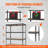 5-Tier Heavy Duty Storage Shelving Unit with 2000 lbs Capacity, Adjustable Metal Utility Rack Garage Shelves for Kitchen Pantry Basement Laundry, Easy Assembly
