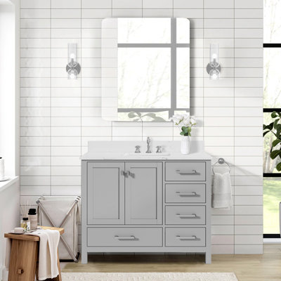 Meuble-lavabo simple 42 po Cholena