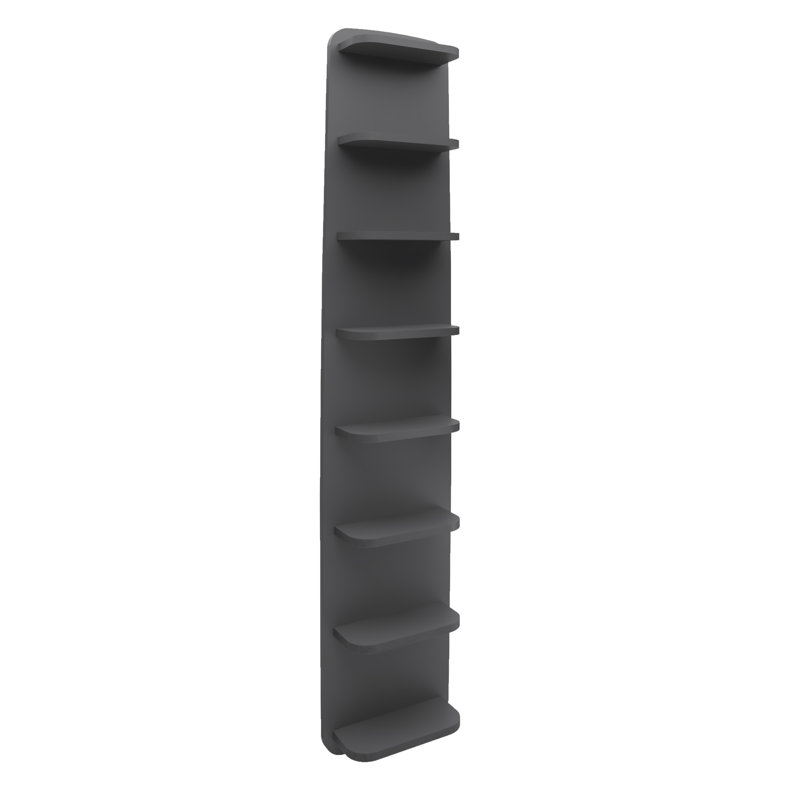 Cherene 8 Piece Melamine Chipboard Bathroom Shelves, Grey Diamond