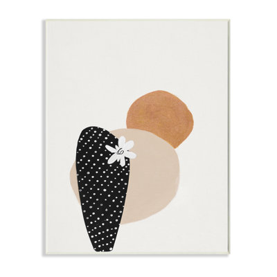 " Floral Prickly Pear Cactus Terracotta Abstract "