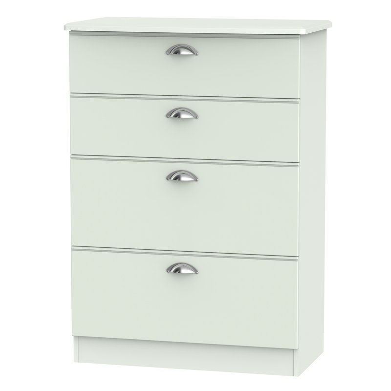 Fully Assembled Murier 4 Drawer Chest, Grey Matt/Grey Matt