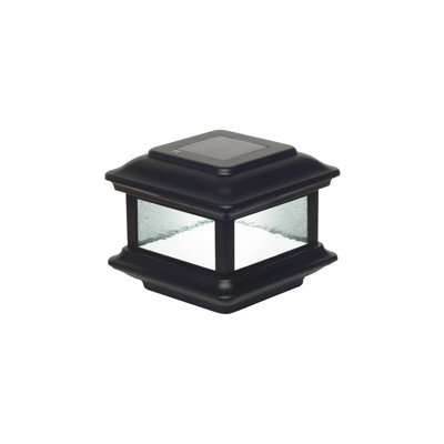 4E3C7D613A3B43928ABC7F54C966ECA3 Capuchon de poteau solaire colonial en aluminium noir 4 x 4 pouces