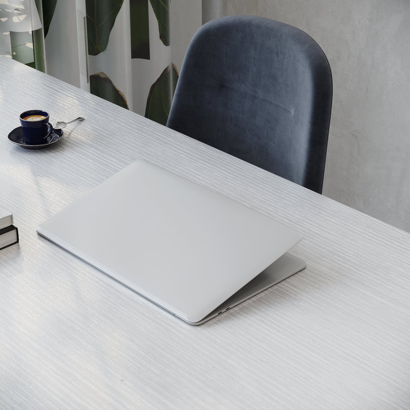 Djellona Metal Base Writing Desk, White/Black, 29.13" H x 31.5" W x 15.74" D