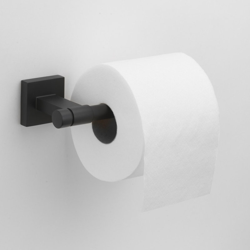 Avalon Tissue Holder Bath Hardware Accessory, Matte Black