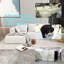 Lit d'angle beige avec toucher doux, tissu d'usure et combinaisons multiples pour un canapé pratique à domicile-973413758-973413752