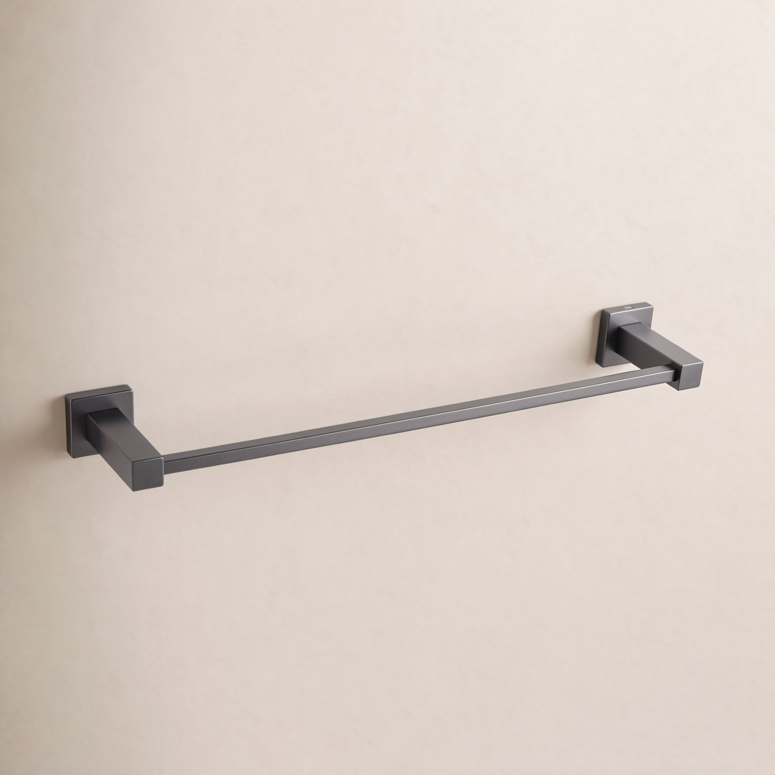 Cube 20" Wall Mounted Towel Bar, Matte Black