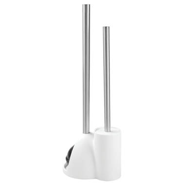 Ebern Designs 3500A860EF9E4E8FADCDBF6EEAE41BBA Obray 19in. H Free Standing Toilet Brush Set