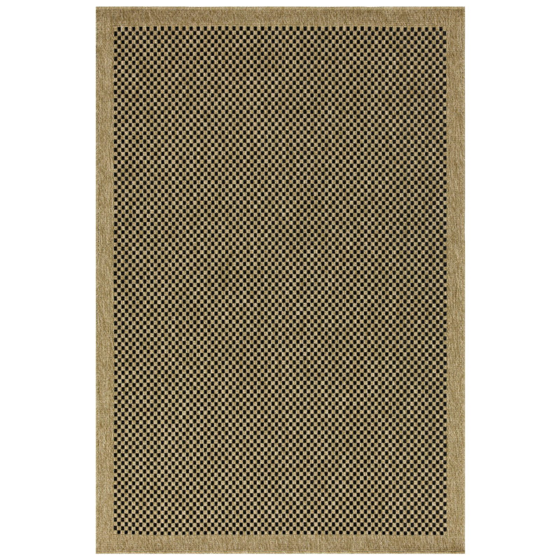 Stain Area Rug - 2.7 Ft. X 7.3 Jute/black, For Mobile Homes Polypropylene 2 7 In. 3 , , Home Use