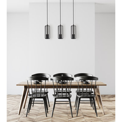 Ashleen 3 - Light Black Cylinder Pendant