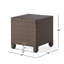 Table basse d'appoint charmante brune pour les espaces confortables, finition en rotin de polyéthylène durable, idéale pour une utilisation intérieure et extérieure