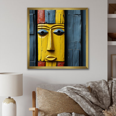 Motif africain Kuba - Masque africain, art mural