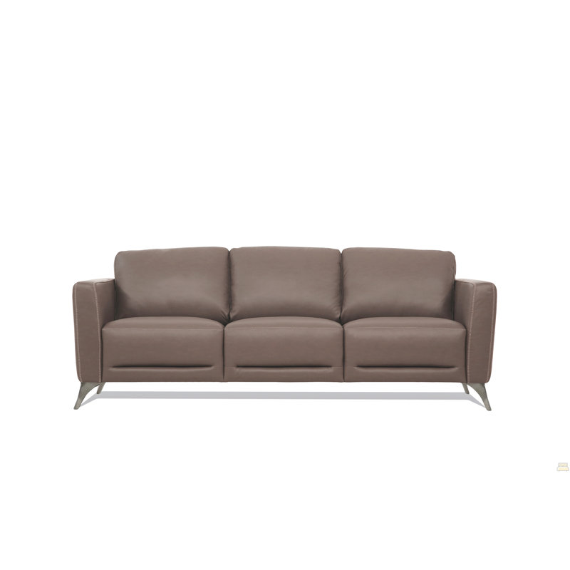 Canapé en cuir taupe Malaga (assemblé)