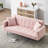 Pink 71.7 - Inch Fleece 2 Seat Bed With And Coffee Table Function, Modern Design, Comes Two Throw Pillows Seat, Design For Primary Living Space,-669730006