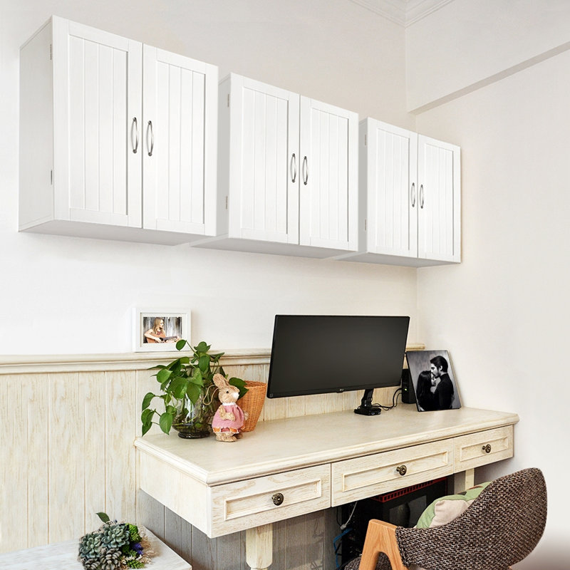 Nevaeah 23.5″ L × 12.5″ W × 23.5″ H Wall Mount Cabinet Storage Organizer with Adjustable Shelf