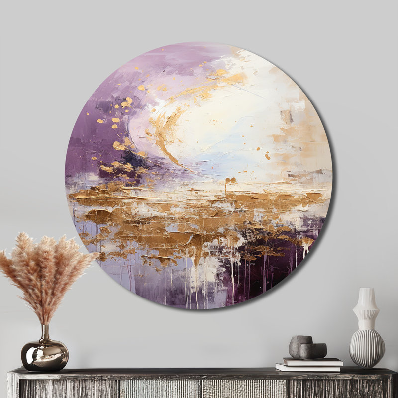 Otley - paysage rond, art en métal, H 16 po x l 16 po
