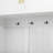 Hall Tree with Padded Bench, 4 Hooks and Adjustable Storage Shelves-129411428