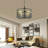 4 - Light Dimmable Lantern Drum Chandelier