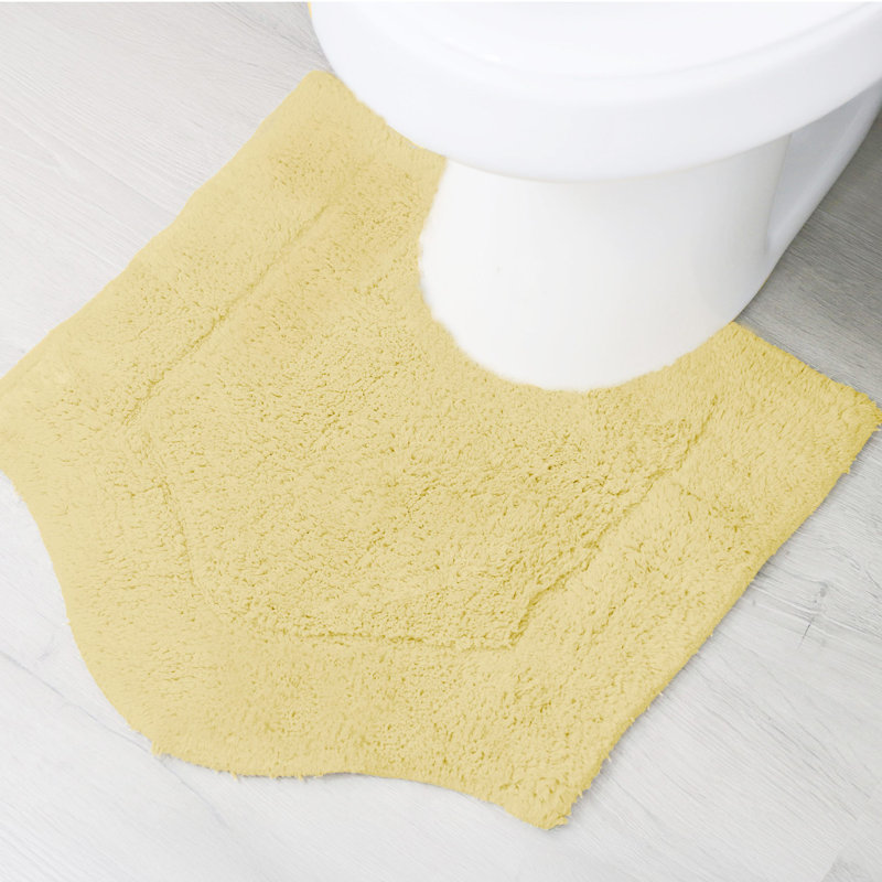Morissette Cotton Non-Slip Contour Mat, Yellow