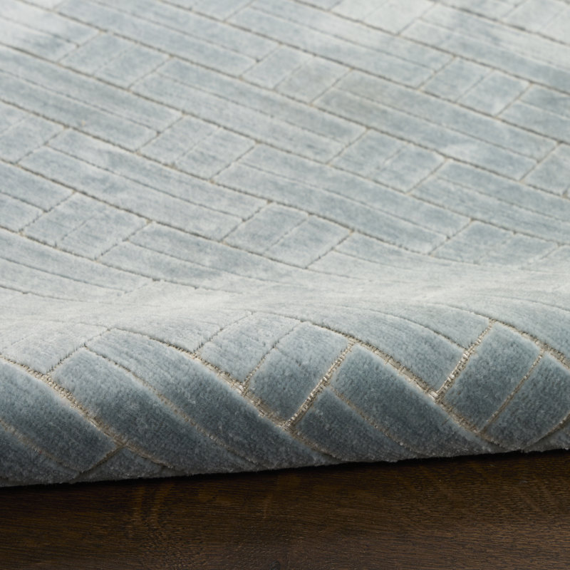 Nourison Washable Charm 2' x 3' Blue Ivory Modern Indoor Rug, Rectangle 2' x 3'