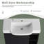 Meuble-lavabo autoportant simple de 28 po avec lavabo en céramique et porte à fermeture en douceur-898076287